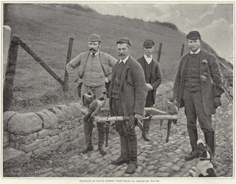 Major Fisher jager ryper i Skotland af French Photographer