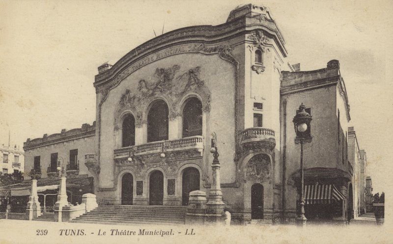 Kommunalt teater, Tunis, Tunesien af French Photographer
