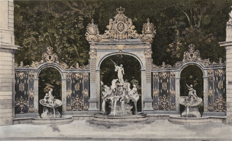Nancy, Place Stanislas, Neptun-fontænen af French Photographer