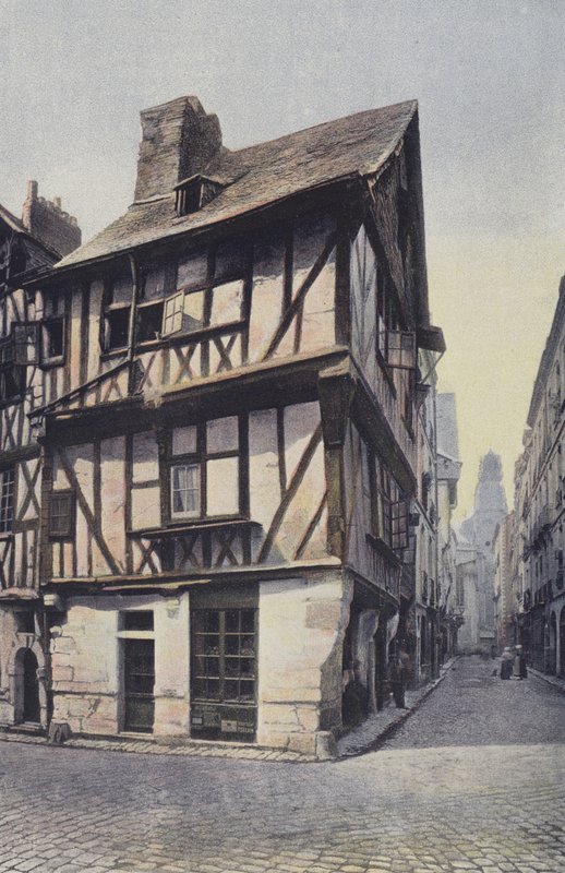 Nantes, Gamle huse, rue de la Juiverie af French Photographer