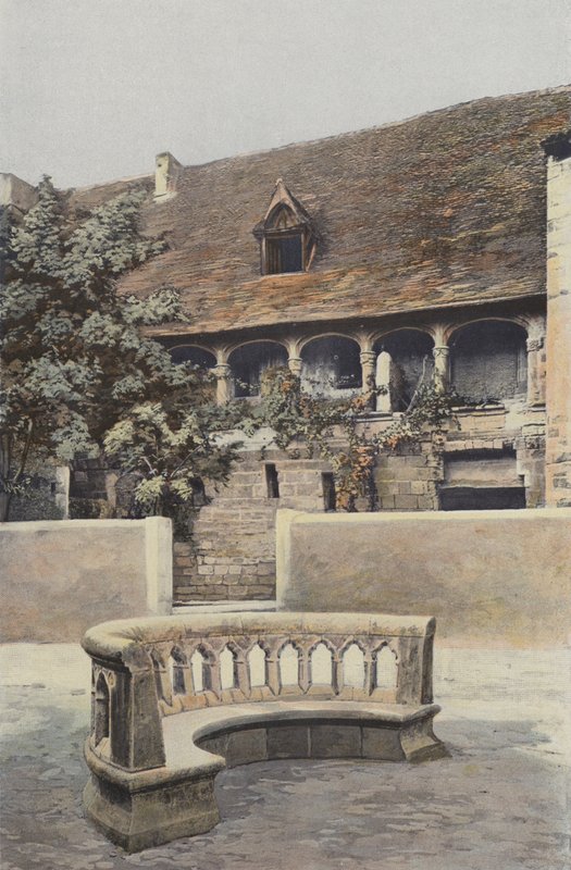 Nerac, Chateau, Facade på gården af French Photographer