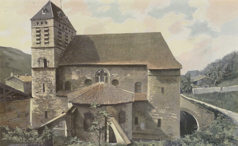 Saint-Chef, Kirke, Cote de labside af French Photographer