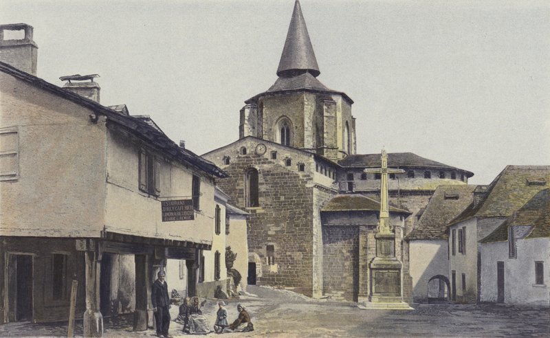 Saint-Savin, Kirke, Ensemble S af French Photographer
