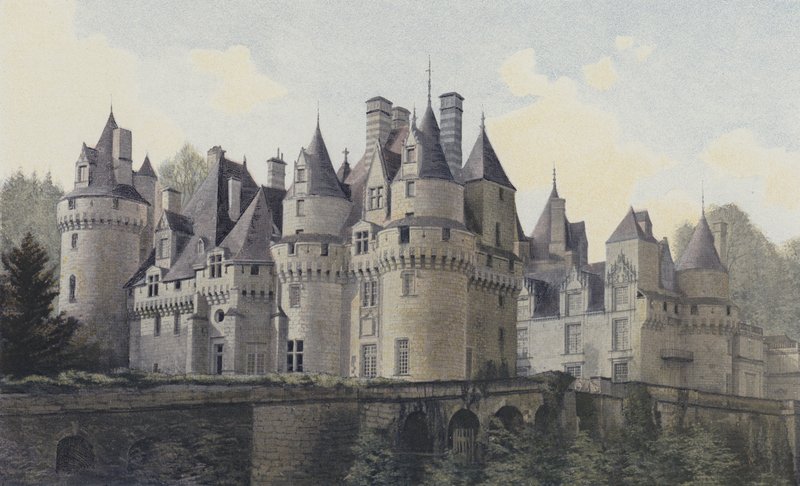 Usse, Chateau, Set N E af French Photographer