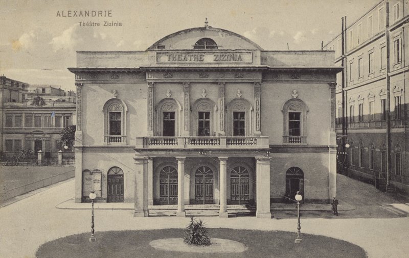 Zizinia Teater, Alexandria, Egypten af French Photographer