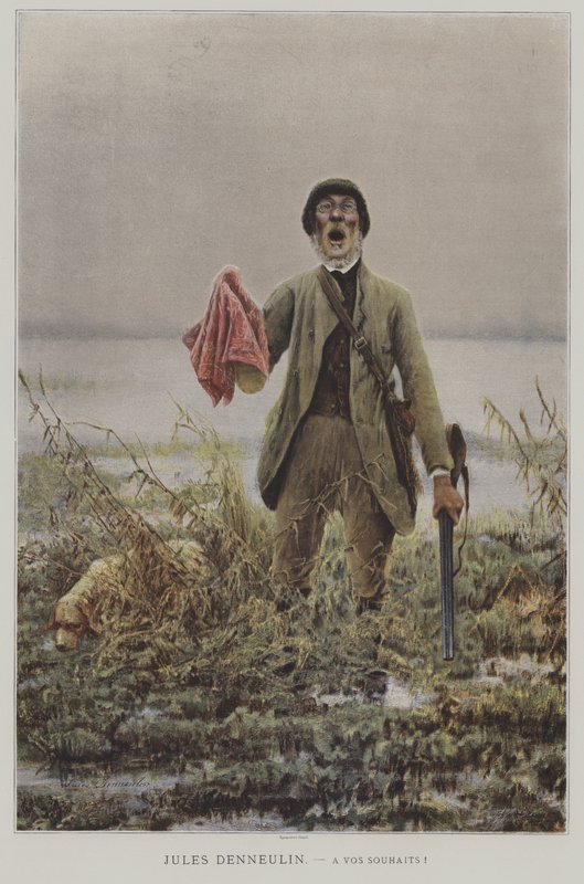 Velsigne dig! (Velsign dig!) (farve litho) af French School