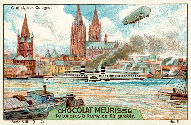 Over Köln ved middagstid (chromolitho) af French School