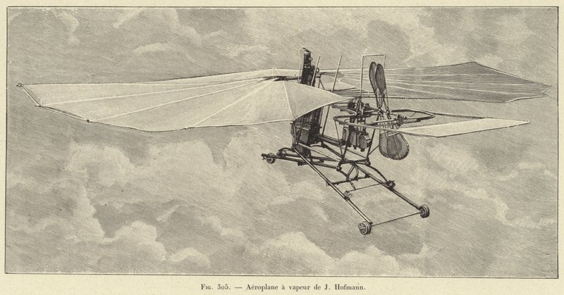 Dampfly af J Hofmann (gravering) af French School