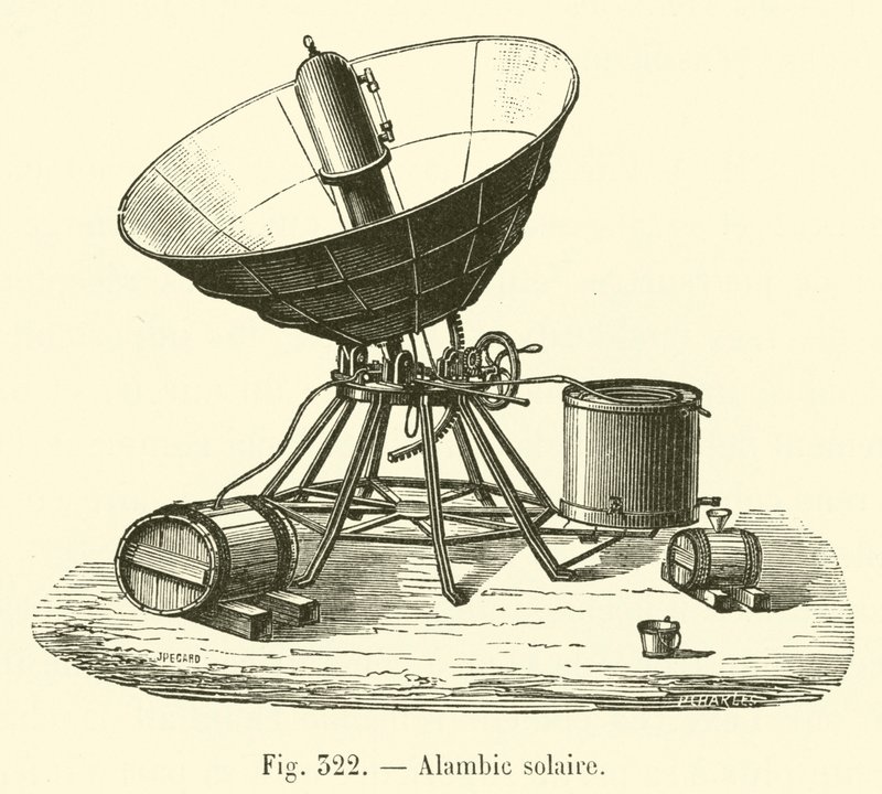 Solar still (gravering) af French School