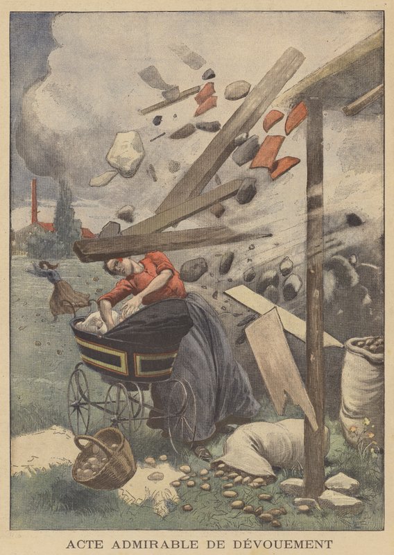 En beundringsværdig handling af hengivenhed (farve litho) af French School