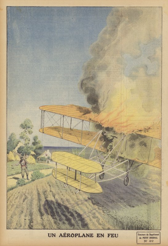 Et fly i brand (farve litho) af French School