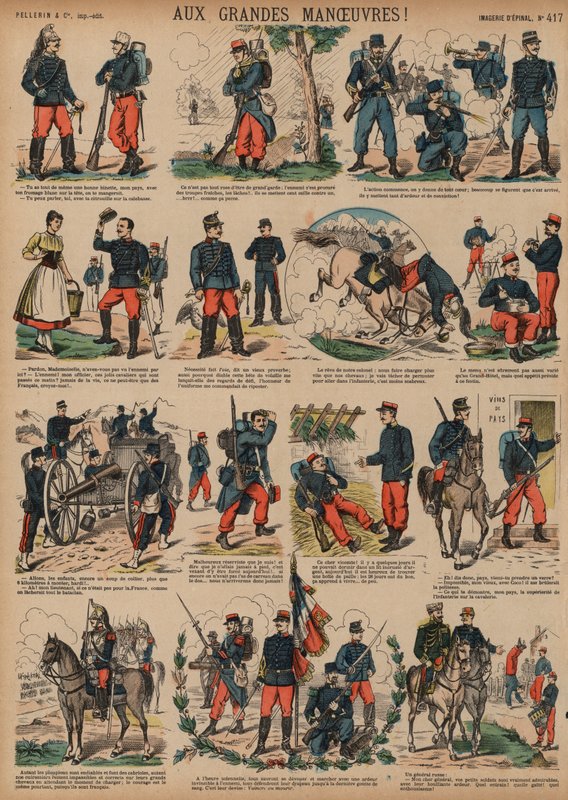 Annual grand maneuvers of the French Armydani af French School