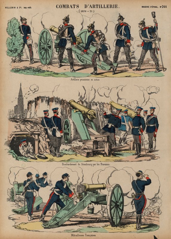 Artillery in action, Franco-Prussian War, 1870-1871dani af French School