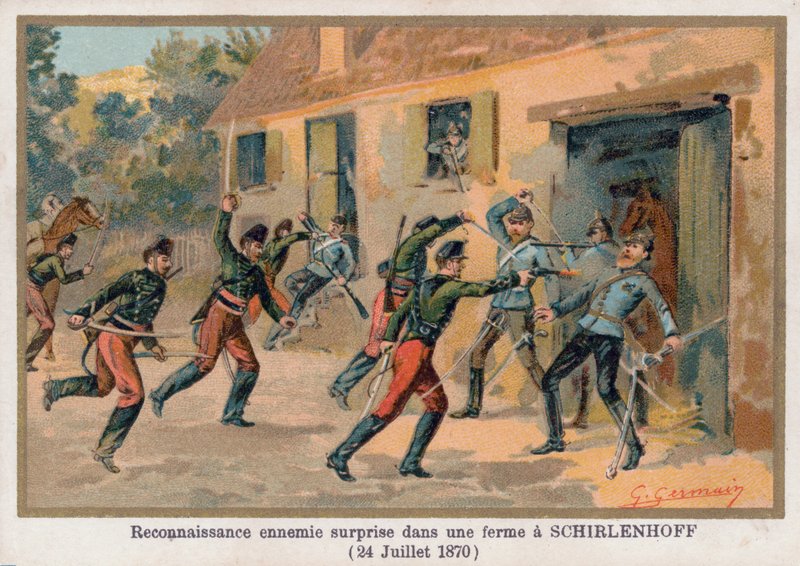 Angreb på et stuehus i Schirlenhoff af French School