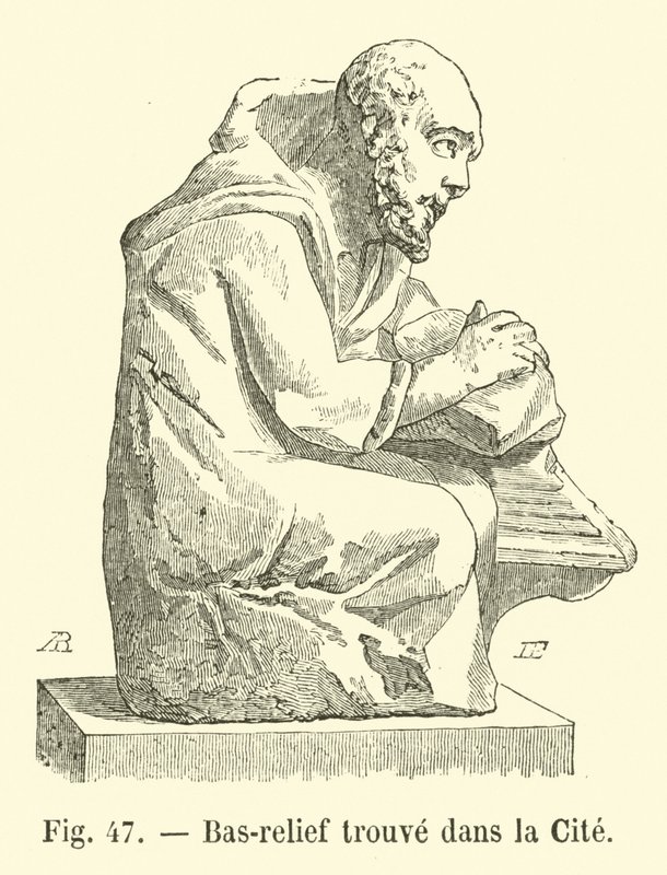 Bas-relief fundet i Byen af French School