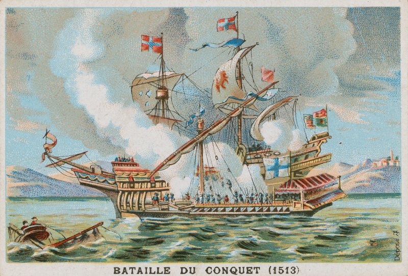 Slaget ved Le Conquet, 1530 af French School