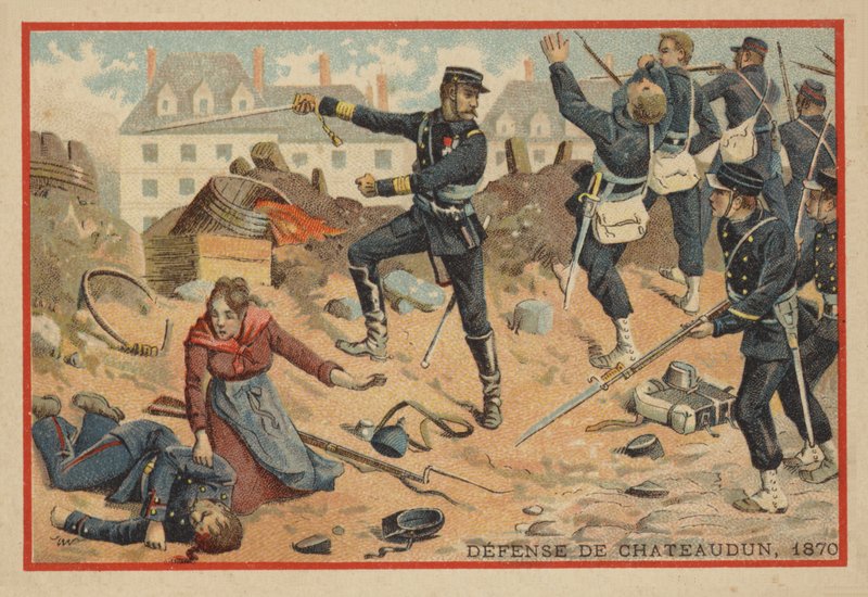 Slaget ved Chateaudun, 1870 af French School