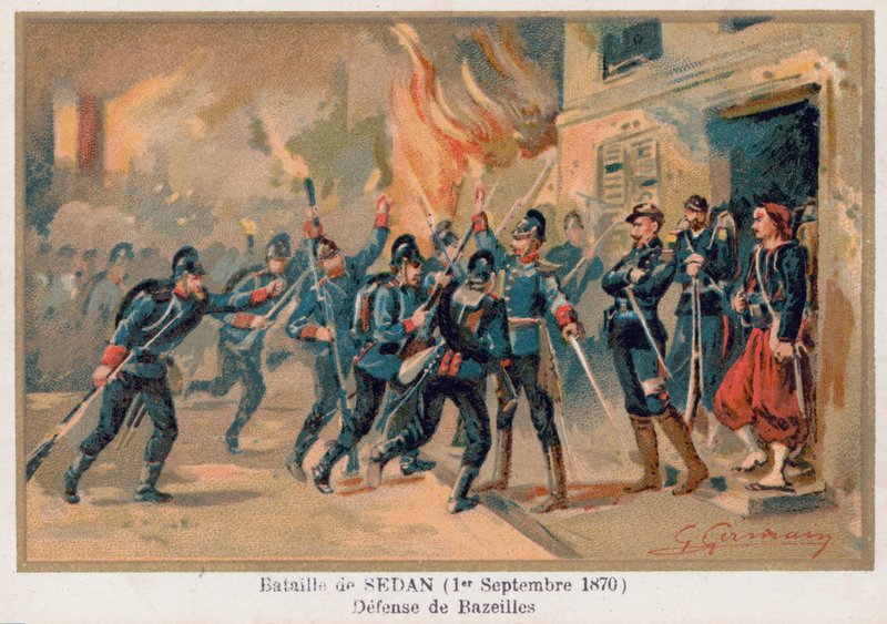 Slaget ved Sedan, Forsvaret af Bazeilles af French School