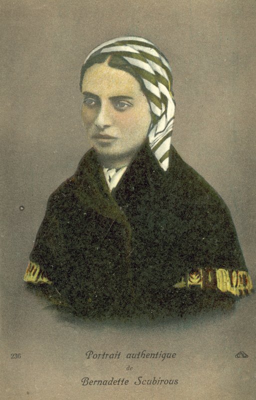Bernadette Soubirous (farve litho) af French School