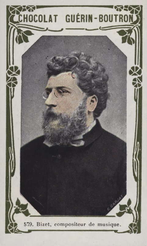 Bizet, musikkomponist (farvet foto) af French School