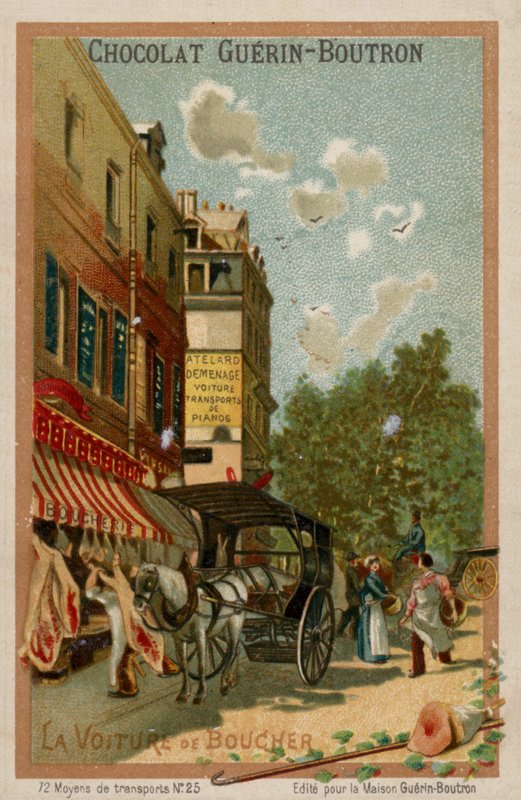 Slagtervogn (chromolitho) af French School