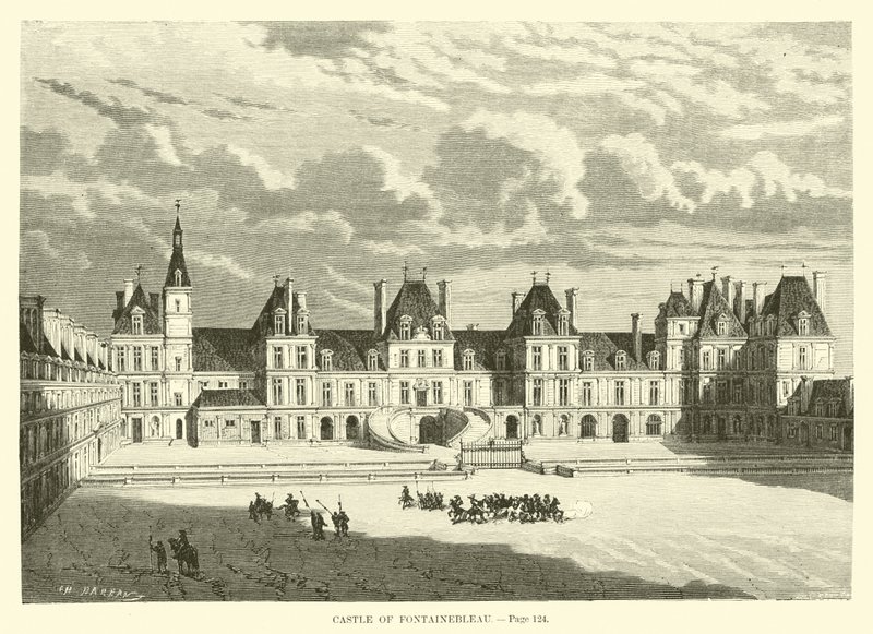 Slottet i Fontainebleau af French School