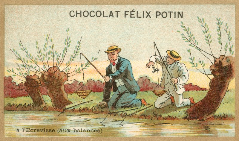 Fangst krebs (chromolitho) af French School