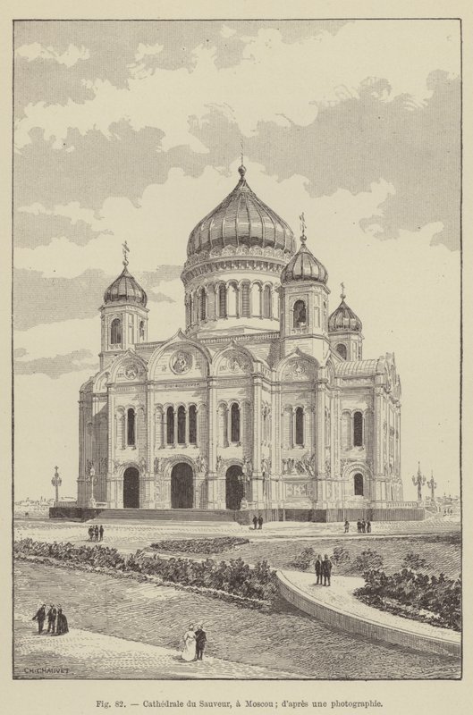 Frelserens katedral, Moskva (gravering) af French School