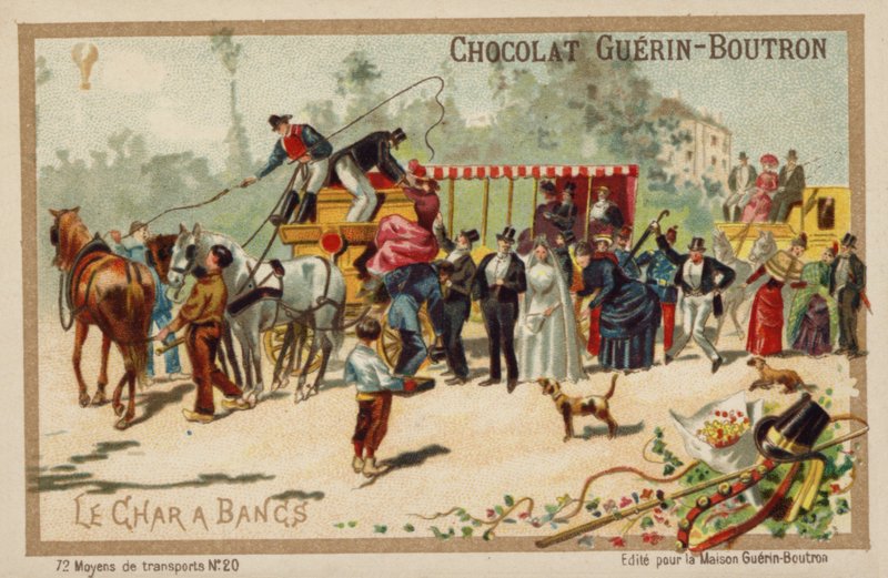 Charabanc (chromolitho) af French School