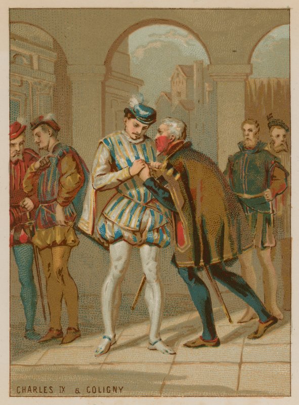 Charles IX tager imod råd fra Coligny af French School