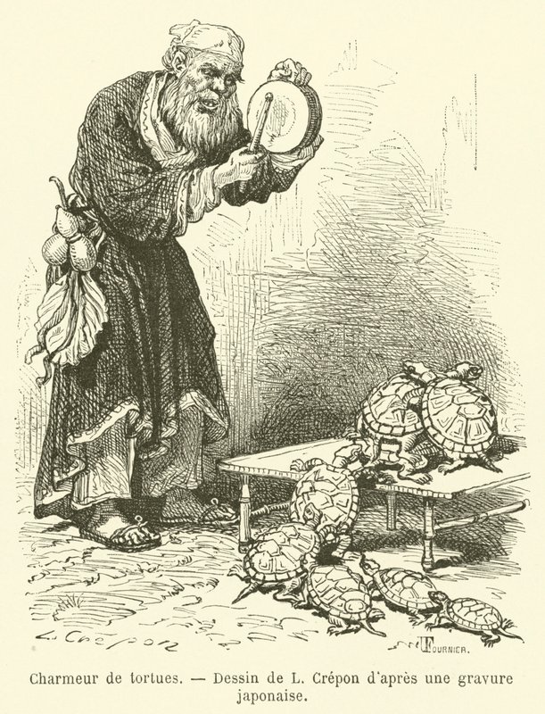 Turtle Charmer (gravering) af French School