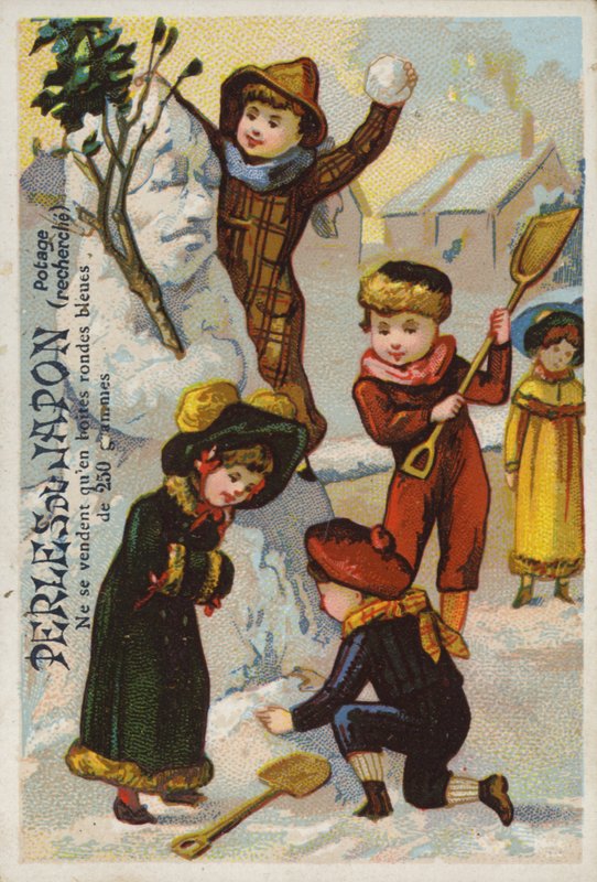 Børn, der bygger snemand, Perles Du Japon af French School