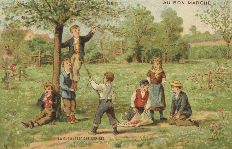 Børn Kirsebærplukning af French School