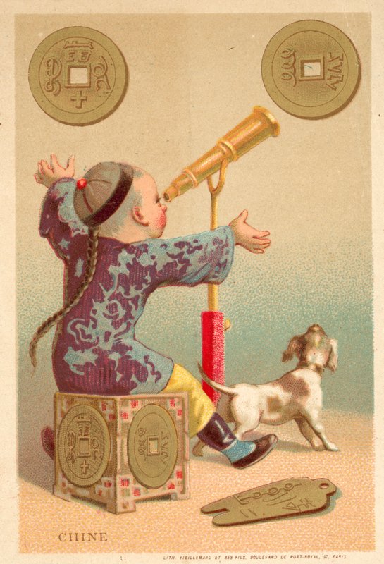 Kina (chromolitho) af French School
