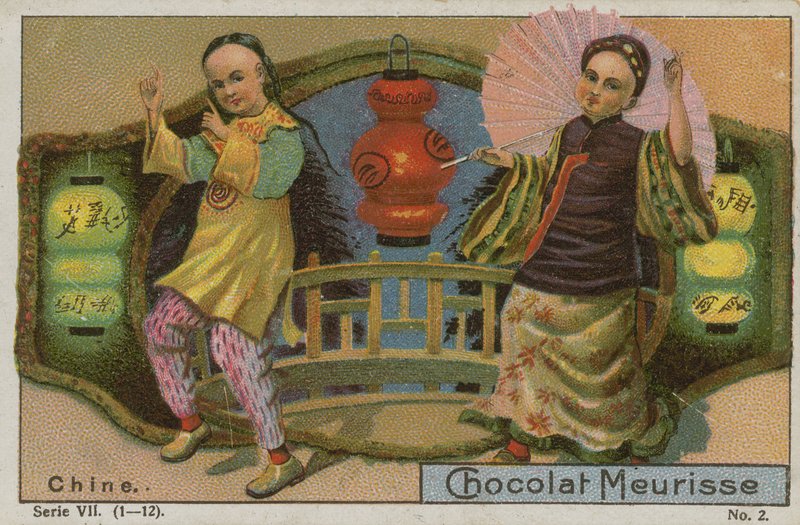 Kina, handelskort til Chocolat Meurisse af French School