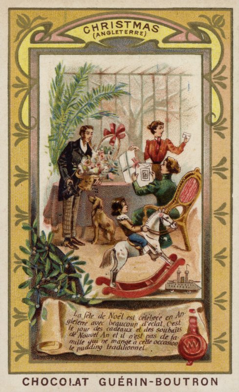Jul i England (chromolitho) af French School