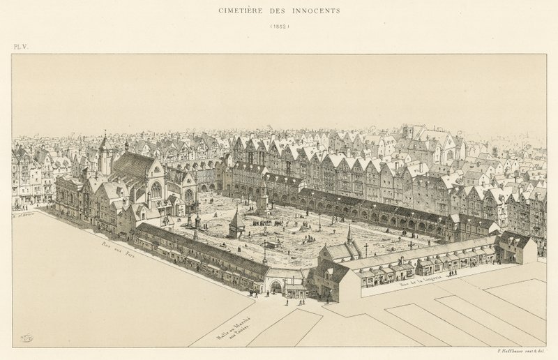 De uskyldiges kirkegård, 1552 af French School