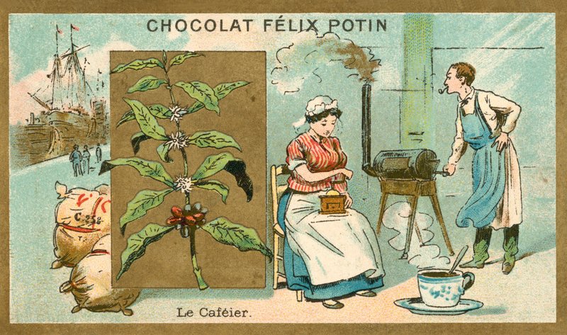 Kaffe (chromolitho) af French School