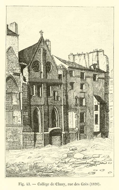 College of Cluny, rue des Gres, 1820 af French School