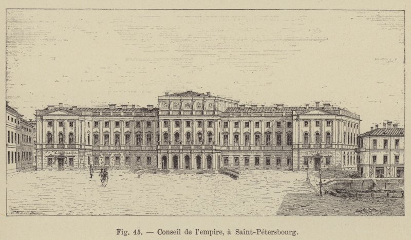Emperiets råd, i Sankt Petersborg (gravering) af French School