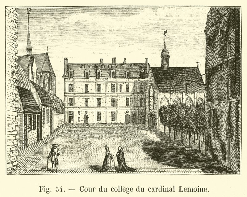 Court of College of Cardinal Lemoine af French School