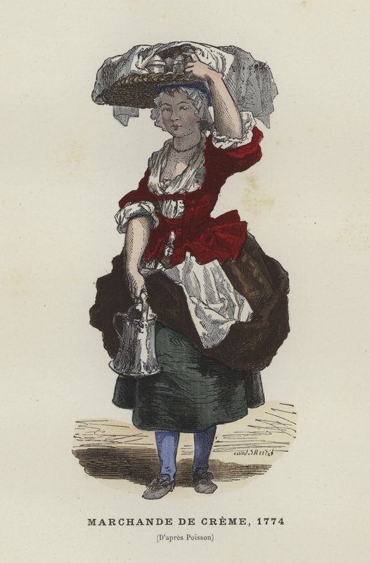 Flødesælger, 1744 af French School