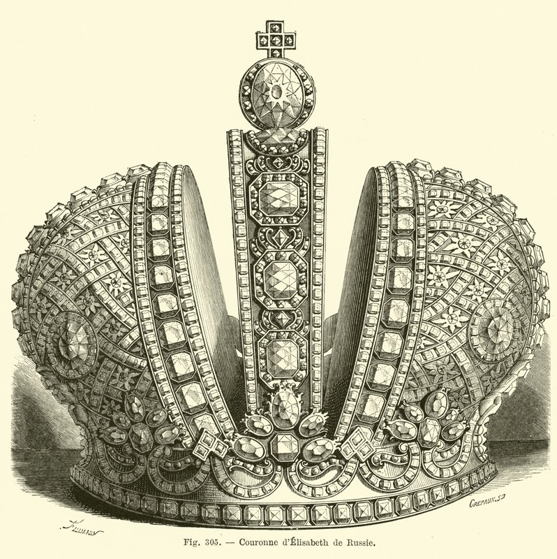 Krone af Elizabeth af Rusland af French School