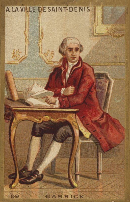 David Garrick i byen Saint-Denis af French School
