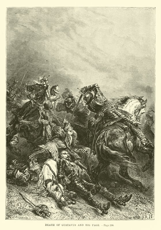 Gustavus og hans sides død af French School