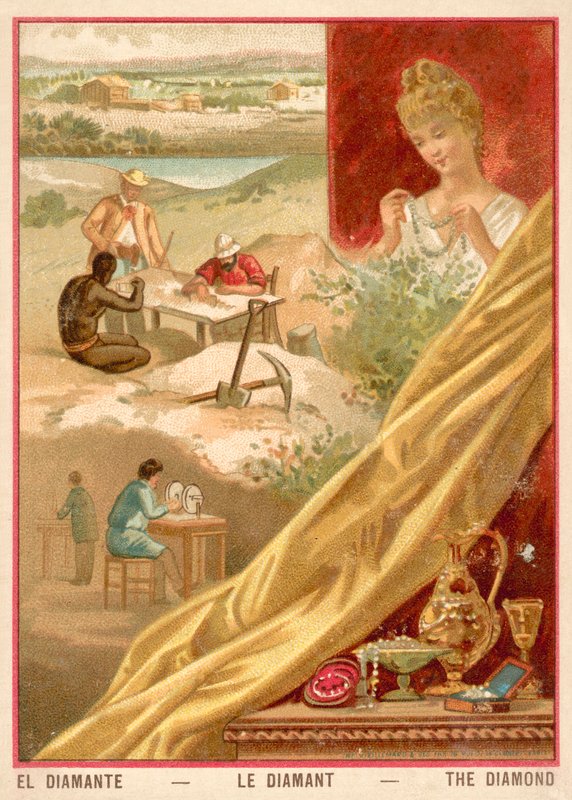 Diamanter (chromolitho) af French School