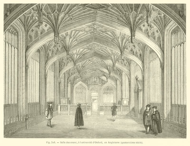 Divinity School, Bodleian Library, Oxford (gravering) af French School