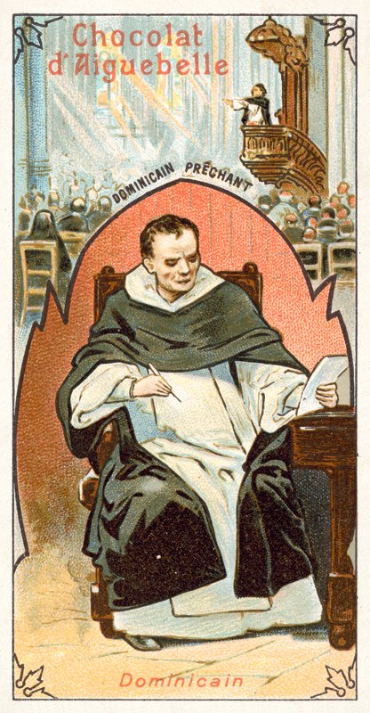 Dominikanerbroder (chromolitho) af French School