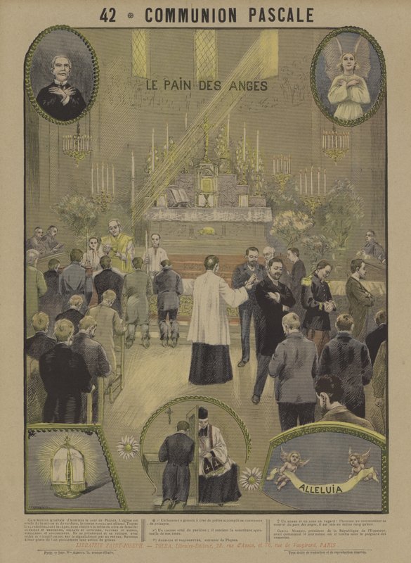 Påskenadver (farve litho) af French School