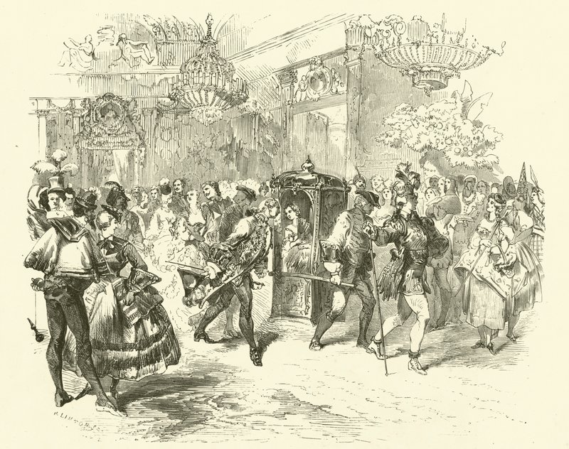 Madame Dubarrys indgang (gravering) af French School